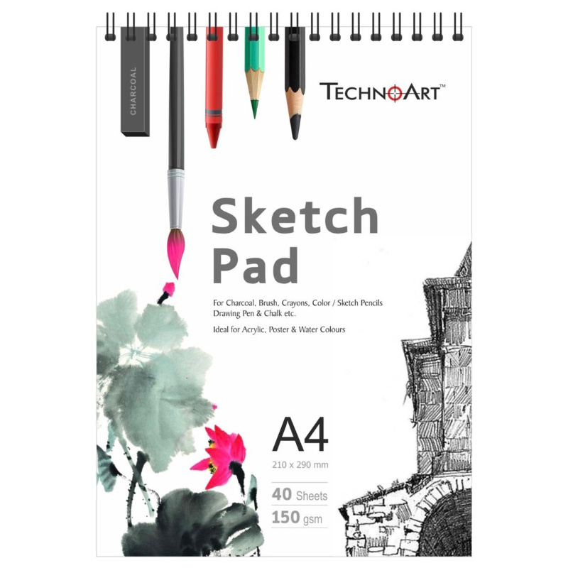 TechnoArt Wired Sketch Pad A4 150gsm (40 sheets)