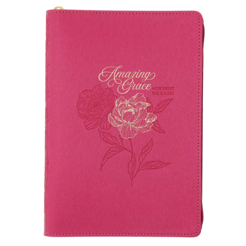Amazing Grace Faux Leather Journal with Zip (JL821)