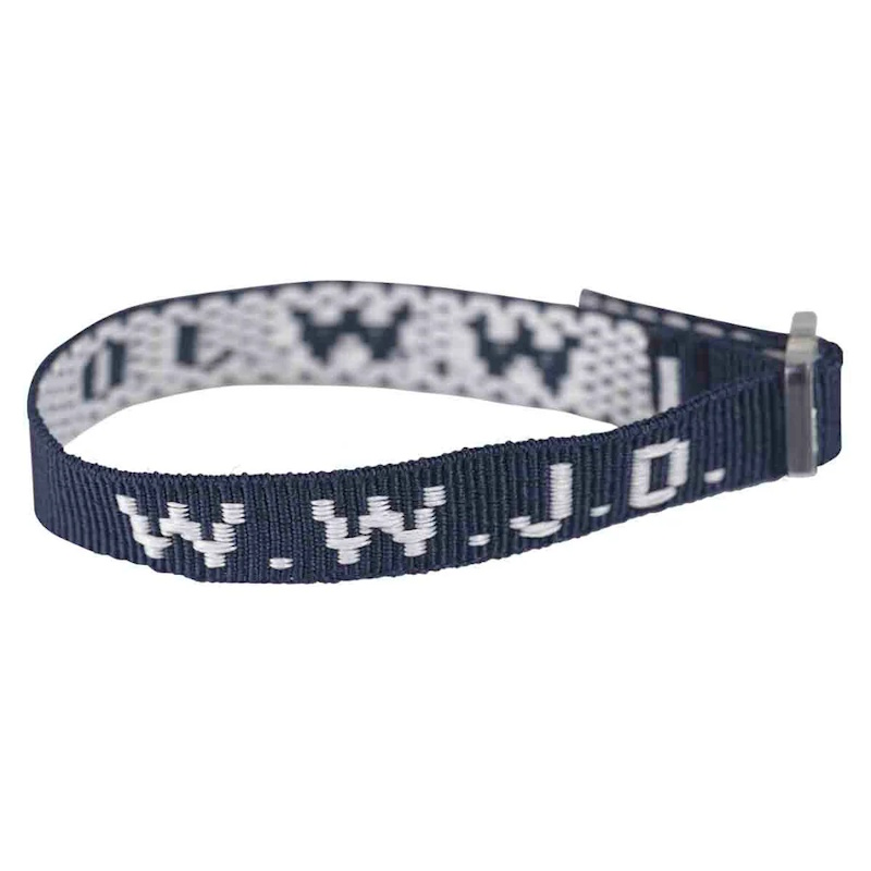 What Would Jesus Do Wriststrap (blue) (WWJD12)