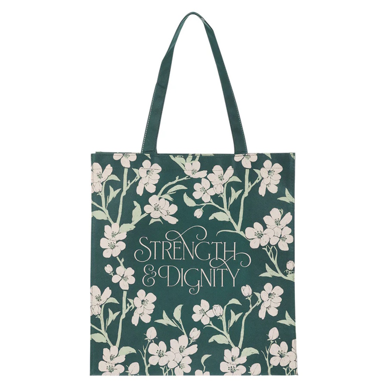 Strength and Dignity Green Non Woven Tote Bag (TOT217)