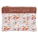 Goodness and Mercy Faux Leather Zipper Pouch (PCA030)