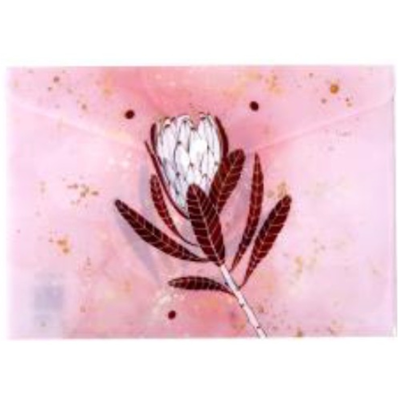Kenzel Button Envelope A4 (CF2101) (gold protea)