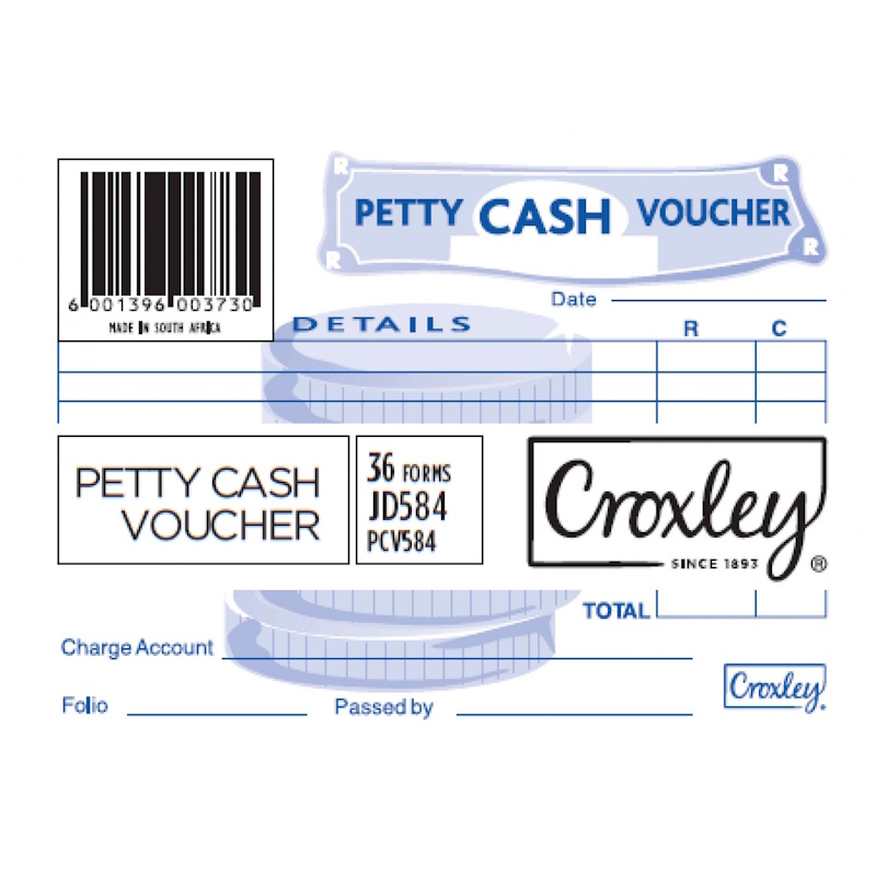 Croxley Petty Cash Voucher JD584 (36 sheets)