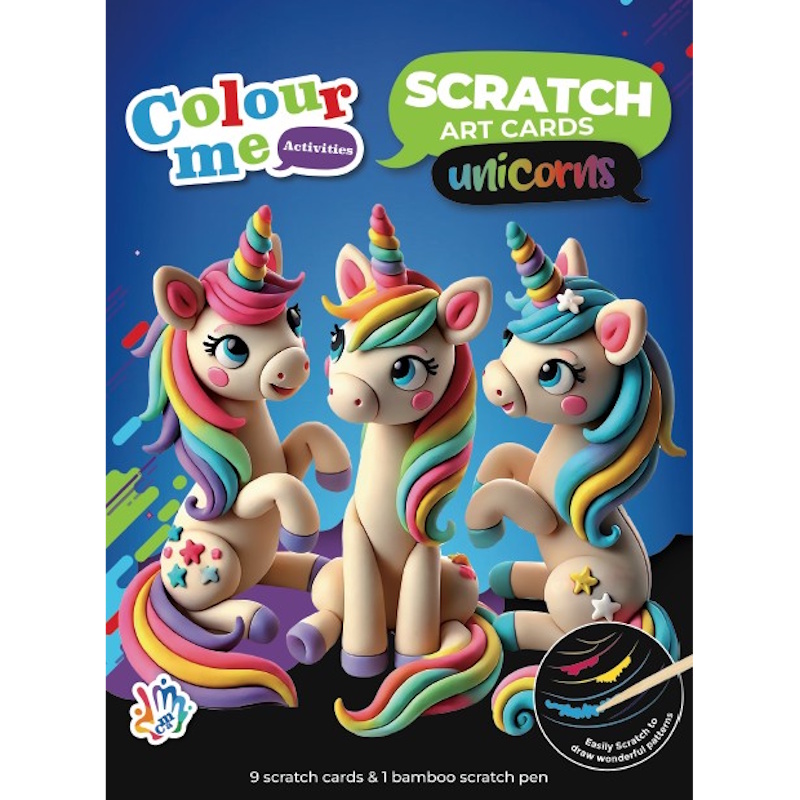 Colour Me Activities Scratch Art Cards (unicorns)