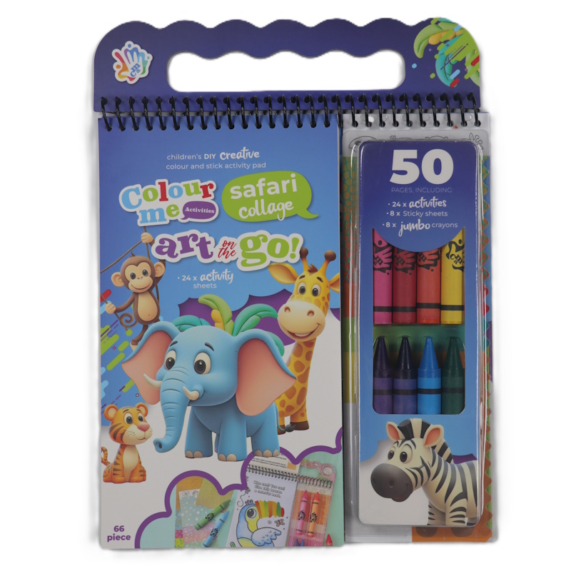 Colour Me Activities Art on the Go (safari collage)