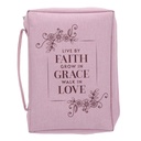 Live by Faith Grow in Grace Walk in Love Polyester Bible Bag Extra Large (BBXL853)