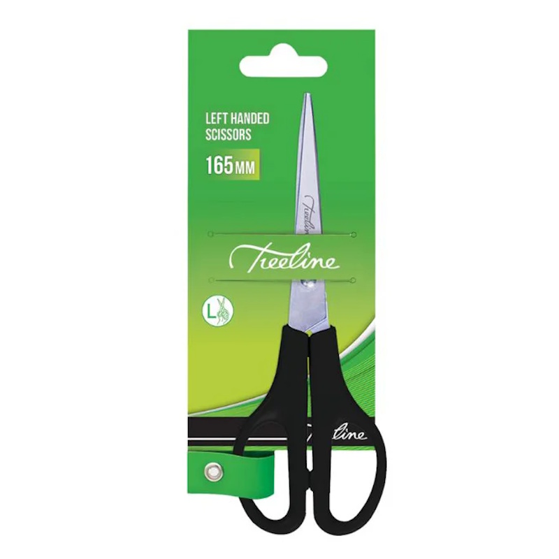 Treeline Black Handle Left Hand Scissor 165mm
