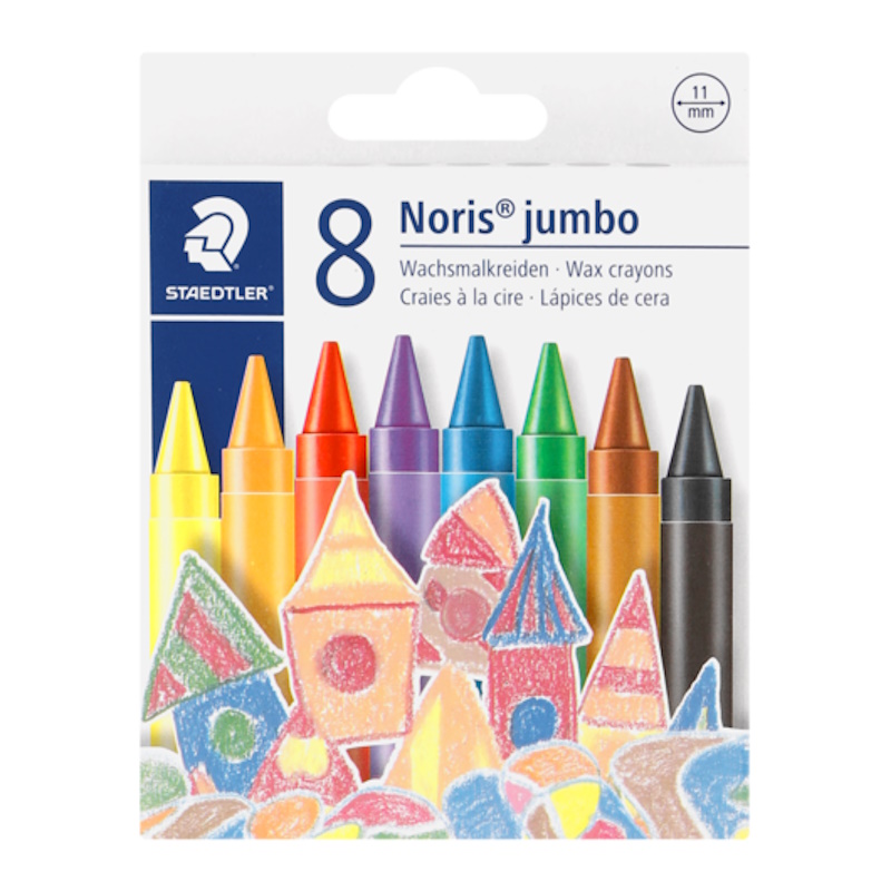 Staedtler Noris Club Jumbo Wax Crayons (8)