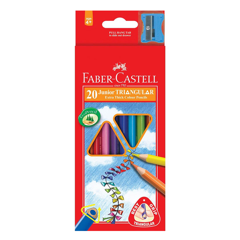 Faber-Castell Junior Triangular Colour Pencils (20)