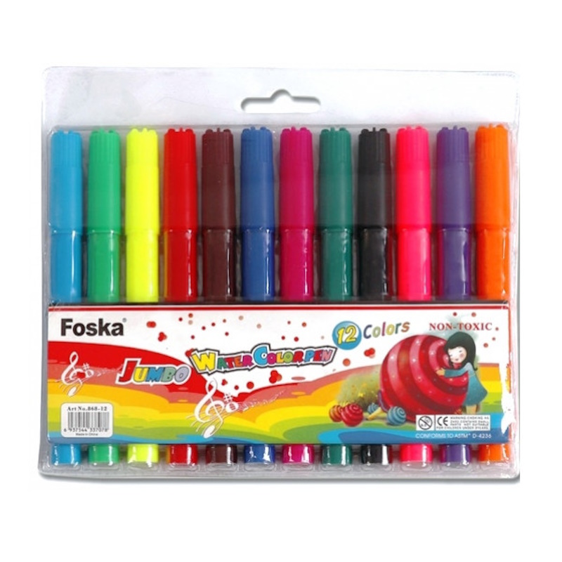 Foska Jumbo Fibre Pens (12)