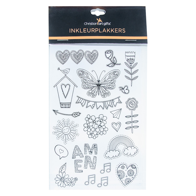 Colouring Bible Journaling Stickers Afrikaans (6 sheets) (STC006)