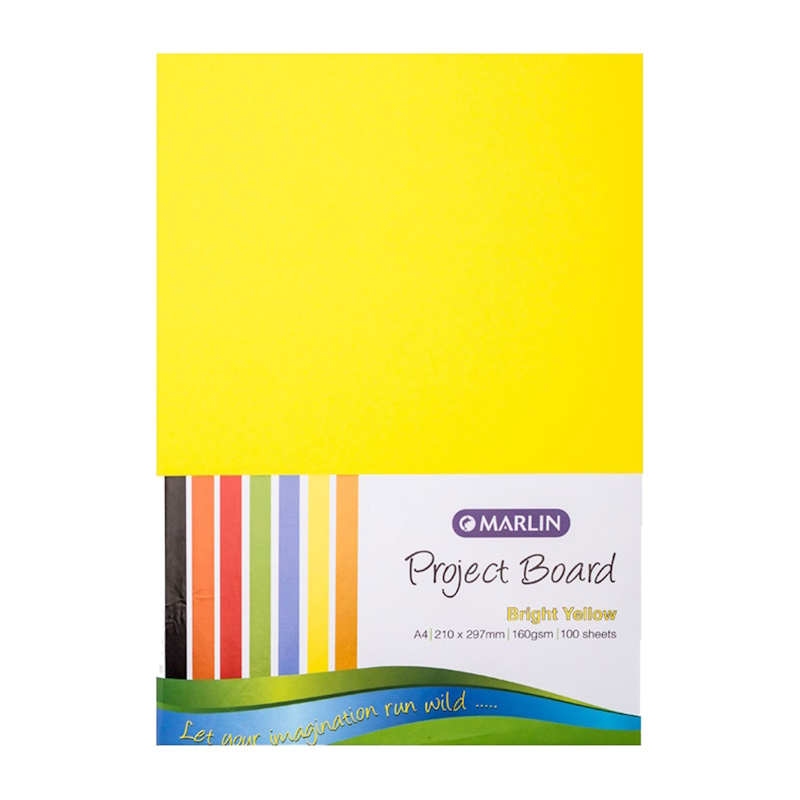 Marlin Project Board A4 160g (bright yellow) (100 sheets)