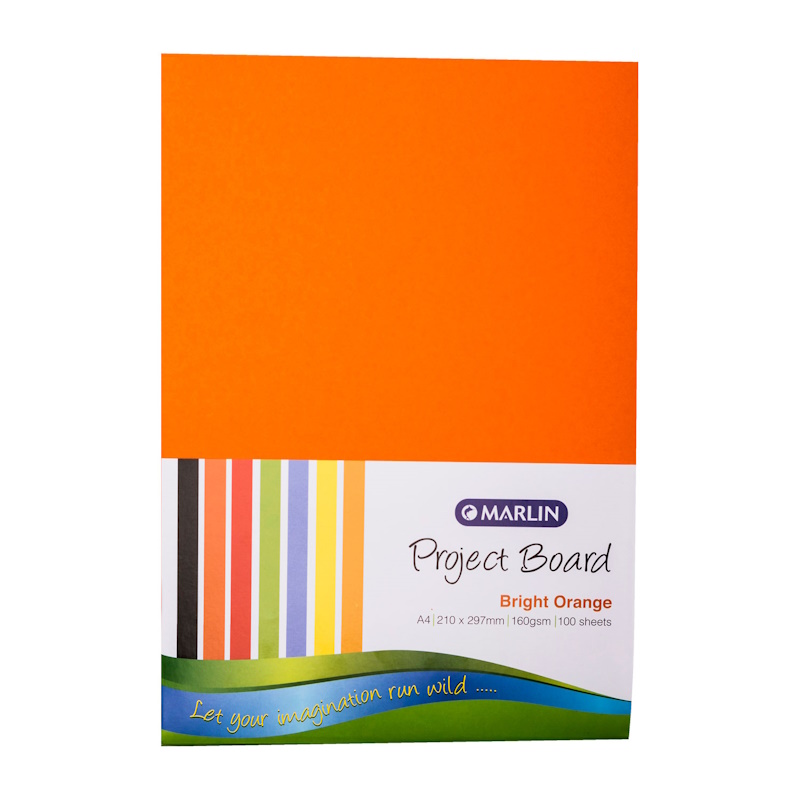 Marlin Project Board A4 160g (bright orange) (100 sheets)