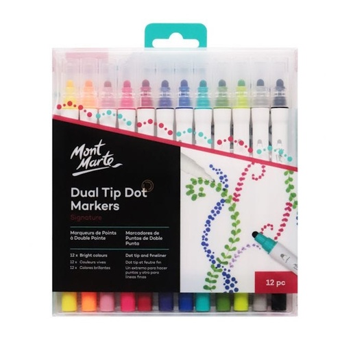 Mont Marte Signature Dual Tip Dot Markers (12)