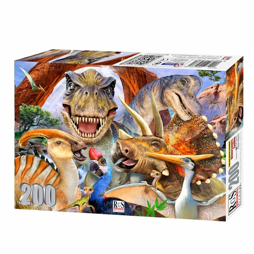 Dinosaurs Selfie Cardboard Puzzle (200 pieces)