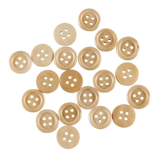 Dala Wooden Natural Buttons (20)