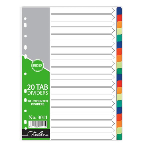 Treeline PVC Dividers A4 20 Tab