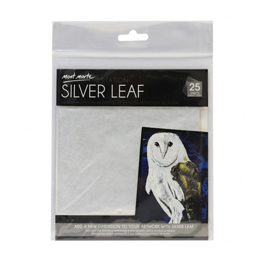 Mont Marte Imitation Silver Leaf (25 sheets)