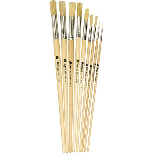 Trefoil Paintbrush Hog Round Short Handle