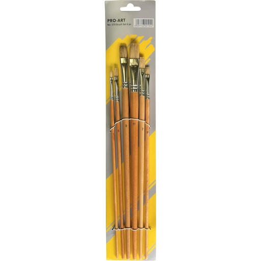 Pro-Art Flat Hog Brush Set 579 (6)