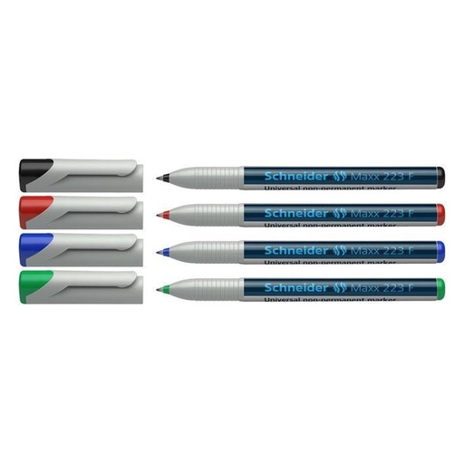 Schneider Maxx 223 F OHP Whiteboard Markers (4)