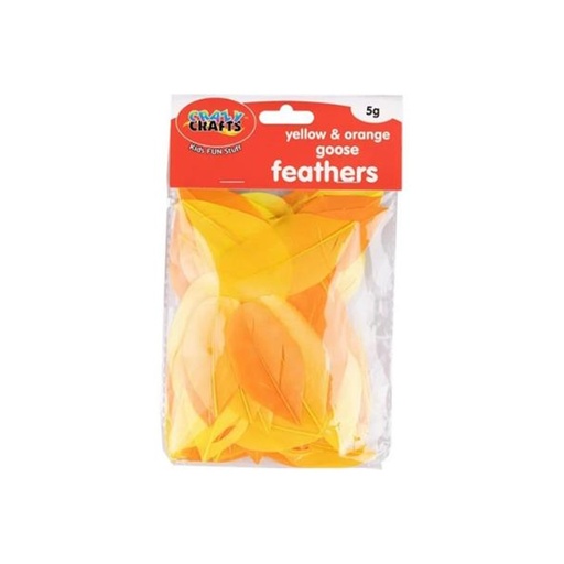 Crazy Craft Goose Feathers (yellow & orange)