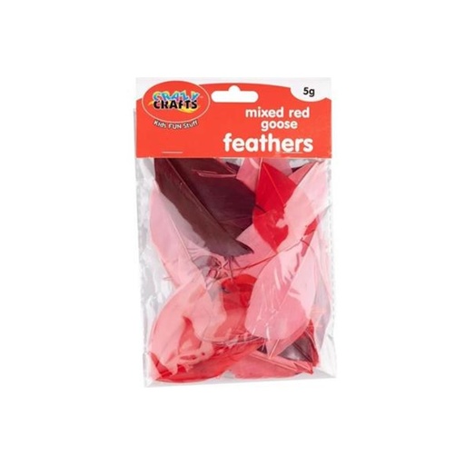 Crazy Craft Goose Feathers (mixed red)