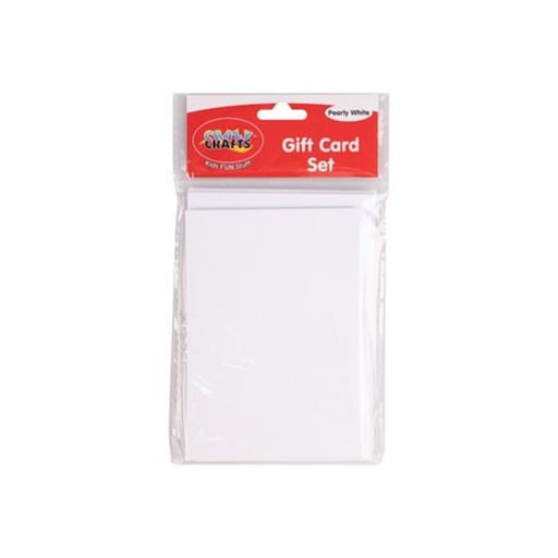 Crazy Craft Gift Card Set (pearly white) (6 cards, 6 envelopes)
