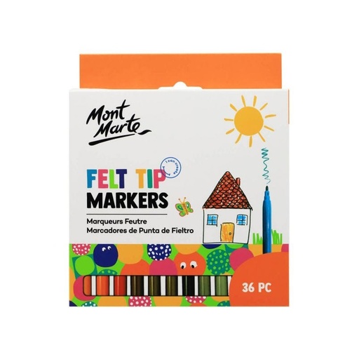 Mont Marte Kids Felt Tip Markers (36)