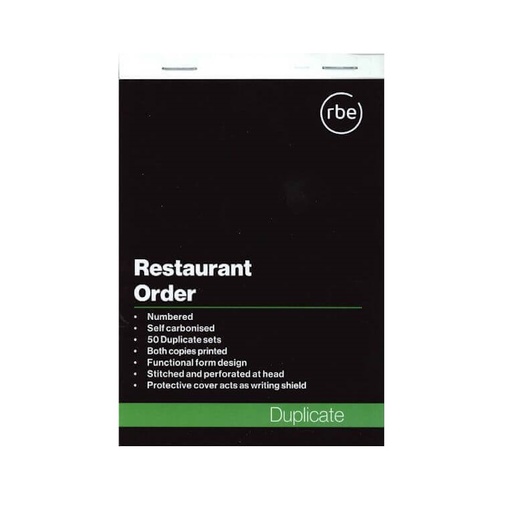 RBE Duplicate Restaurant Book (148 x 95mm)