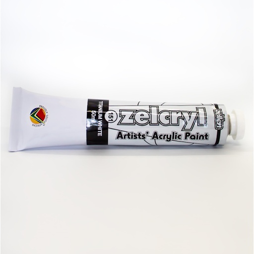 Zellen Zelcryl Acrylic Paint 50ml (titanium white)