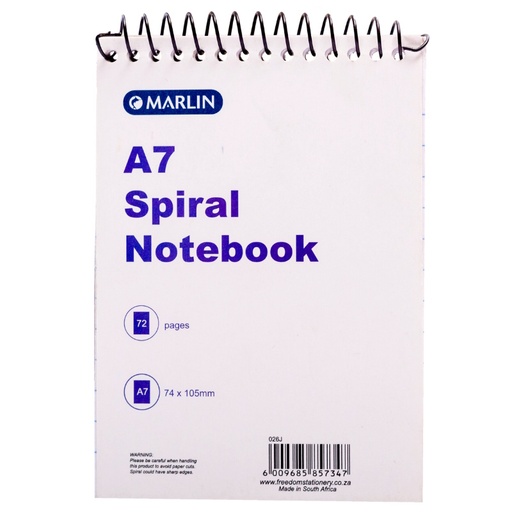 Marlin Notebook A7 (72 page)