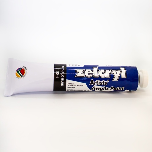 Zellen Zelcryl Acrylic Paint 50ml (phthalo blue)
