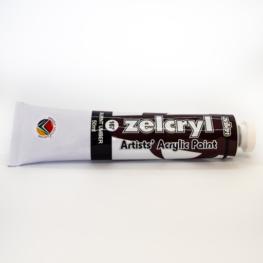 Zellen Zelcryl Acrylic Paint 50ml (burnt umber)