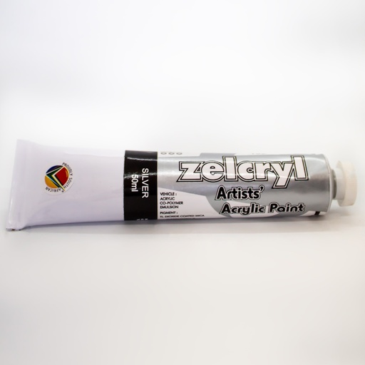 Zellen Zelcryl Acrylic Paint 50ml (silver)