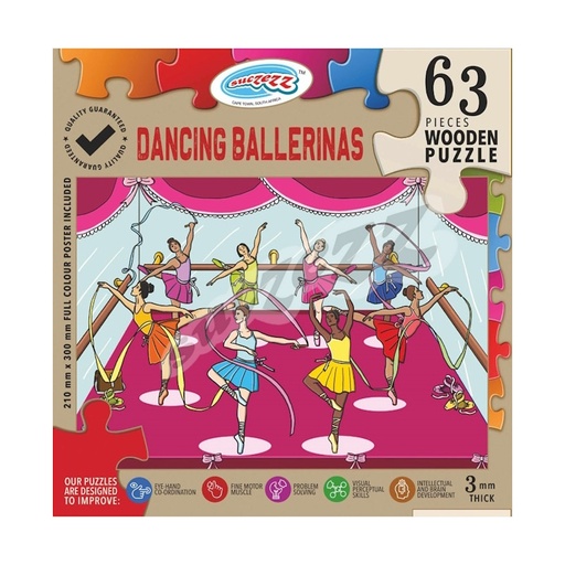 Dancing Ballerinas Wooden Puzzle (63 piece)