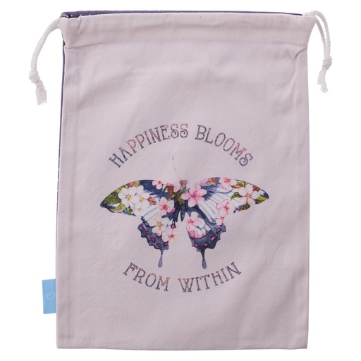 Happiness Blooms Drawstring Bag Large (DRB040)