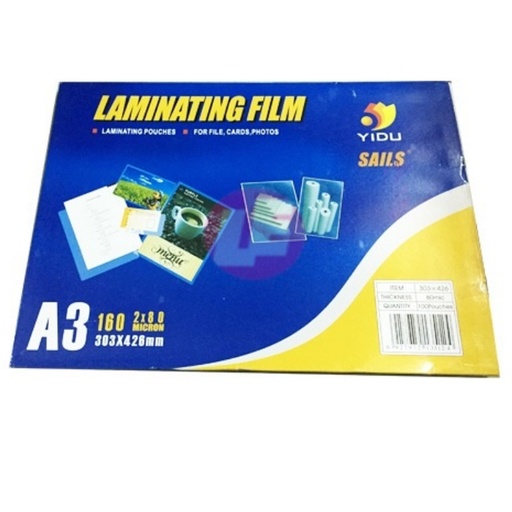Yidu Laminating Pouch A3 150mic (100)
