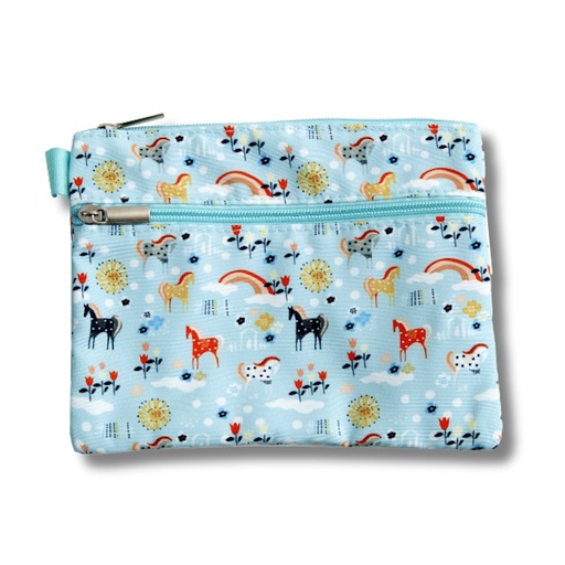 Turnowsky 2 Tier Pencil Bag 23 x 14cm (horses)