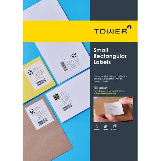 Tower Laser Labels 37 x 70mm 24 Up (100) (W100)