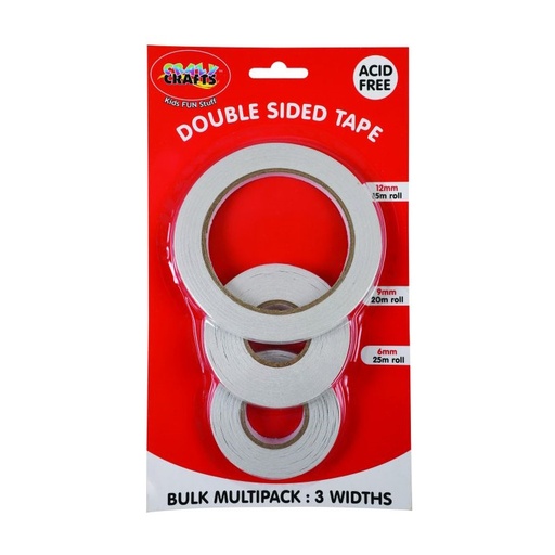 Crazy Craft Double Sided Tape 6mm, 9mm & 12mm