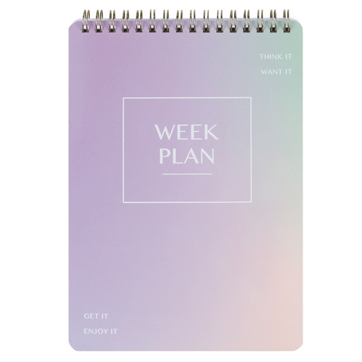 Colour Me Weekly Planner Top Spiral Bound A5 (purple) (8018)