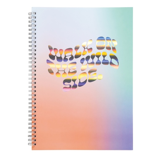 Colour Me Vibes Soft Cover Ruled Spiral Notebook Wild Side A4 (60 sheets) (7974)