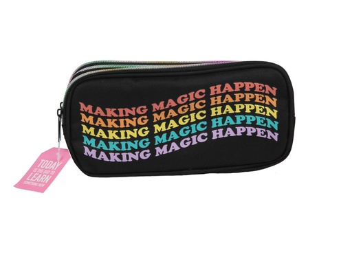 Colour Me Vibes 3 Pocket Pencil Bag Making Magic Happen 22cm (7851)