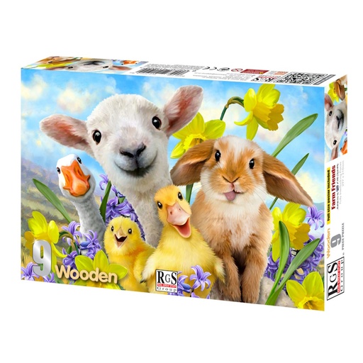 Farm Friends Wooden Puzzle (9 pieces)