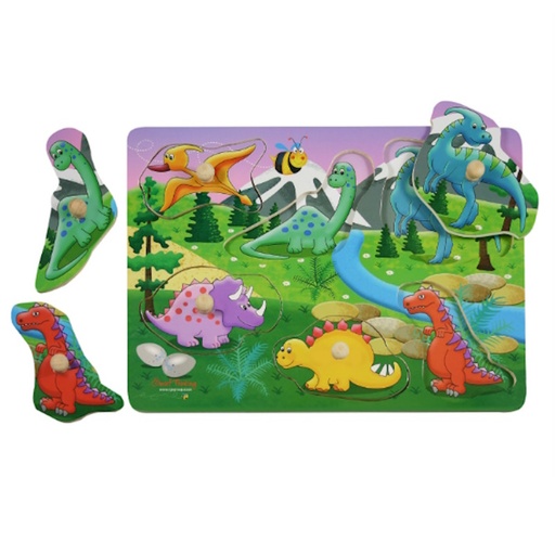 Dinos Peg Puzzle (7 piece)