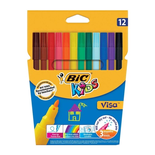 Bic Kids Visa Fibre Pens (12)