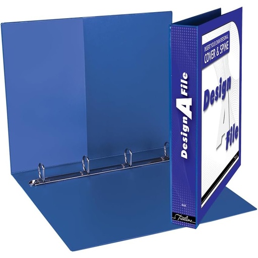 Treeline Design-a-File 4-D Ring 40mm (blue)