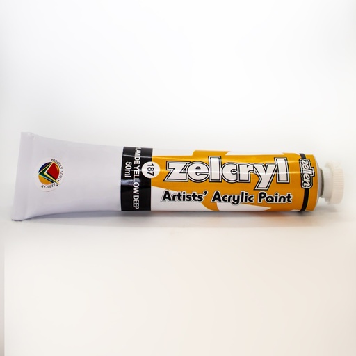 Zellen Zelcryl Acrylic Paint 50ml (arylamide yellow deep)