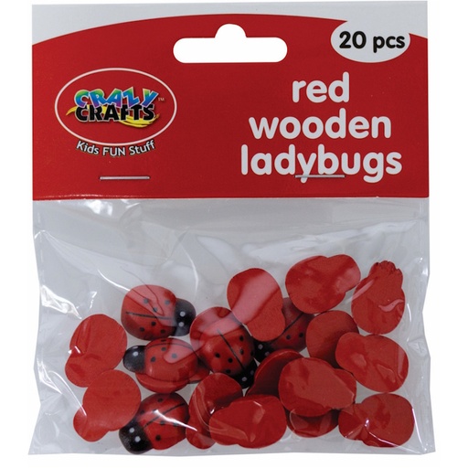 Crazy Craft Wooden Red Ladybug (20)
